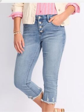 Blue by Artemis Mid Rise Capri Jeans Size 8 NWT Stretch Straight Leg Blue NWT